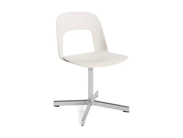 HAY Layout Chair 131 Stuhl Cream white-polerad aluminium