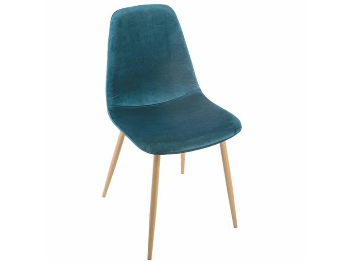 Chaise de salle à manger rembourrée de style rétro VELVET DUCK ROKA DINING CHAIR