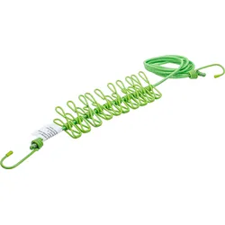 BGS Wäscheleine | flexibel | 1,9 - 2,4 m | mit 10 Clips
