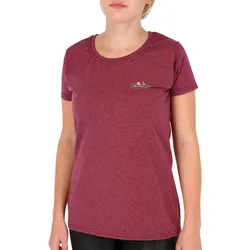 Fruit of the Loom Damen T-Shirt mit Vintage-Logo, vintage rot meliert, S