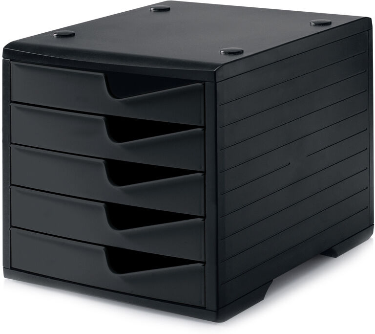 B2B Partner Sortierbox, 5 Schubladen, schwarz/schwarz