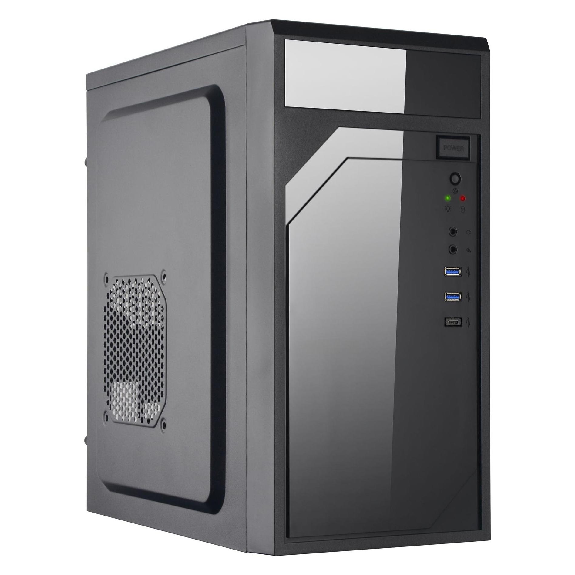Eurocase skříň ML M6-590B, Mini Tower, 1xUSB-C, 2x USB 3.0, 2x audio, černá (mATX) (P001050859591)