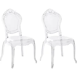 ESSZIMMERSTUHL 2er Set Transparent Vermont