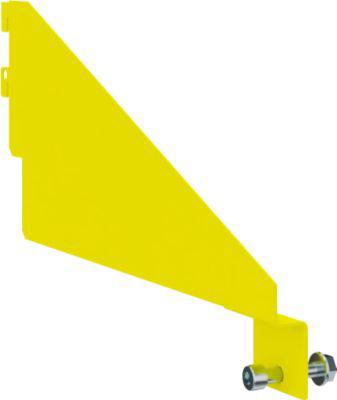 Schäfer Shop Select Warnblech für mobile Schallschutz Stellwand, B 514 x T 32 x H 105 mm, Stahlblech, verkehrsgelb