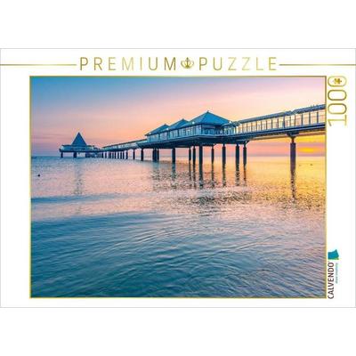 CALVENDO Puzzle Seebrücke in Heringsdorf | 1000 Teile Lege-Größe 64x48cm Foto-Puzzle für glückliche Stunden
