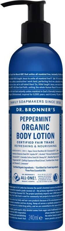 Dr. Bronner's Loción Hidratante Menta 240 ml