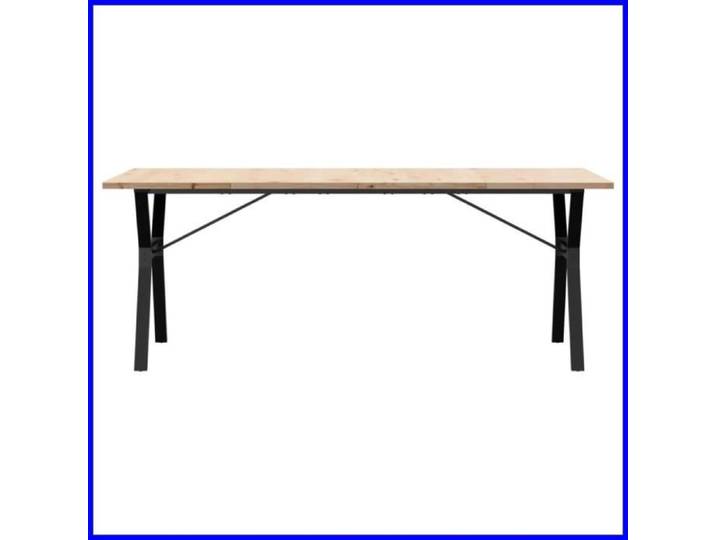 Table à manger - CUQUE - Lisa-Boutique - Bois pin massif - Fonte - 200x100x75 5 cm