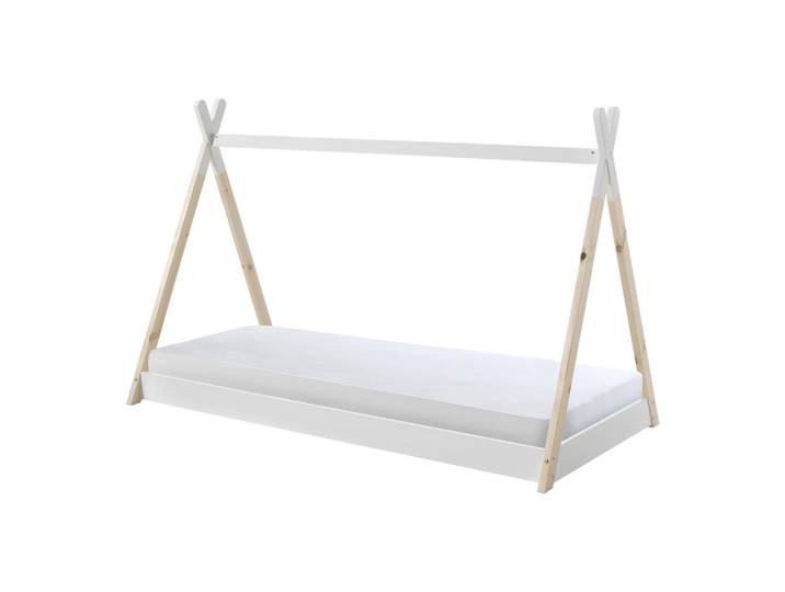 Furnlux Hausbett Tipi Weiß 107x206x134 cm, Holz, Babymöbel & Kindermöbel, Kinderzimmer & Jugendzimmer, Kinderbetten, Spielbetten
