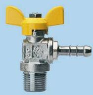Rubinetterie Bresciane Rubinetto angolo M 1/2" a farfalla e con portagomma metano