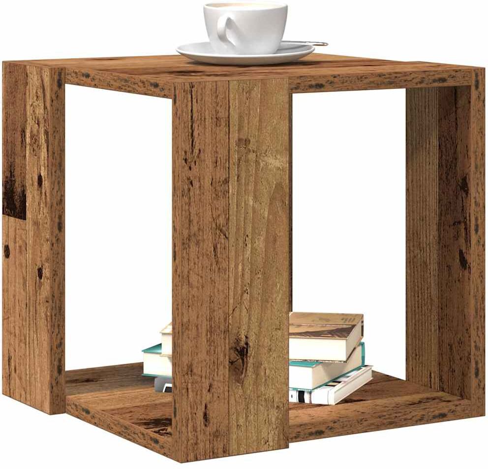 vidaXL Table basse Bois Ancien 32 x 32 x 30 cm Bois d'ingénierie