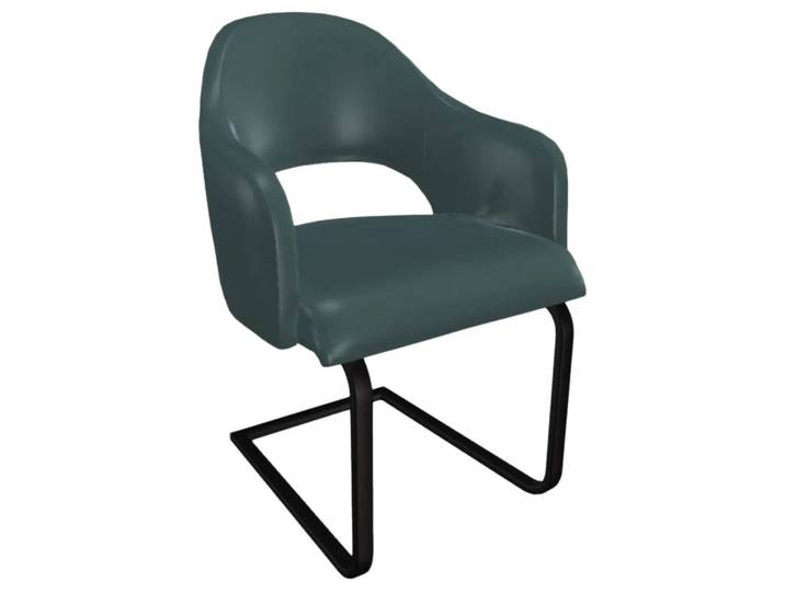Freischwinger Salesa Trendstühle / Farbe: Whale / Material: Leder