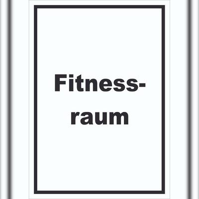 HB-Druck Fitnessraum Schild mit Text Sport Fit hochkant A1 (594x841mm)