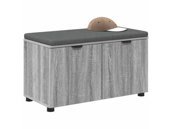 Banc de couloir ZENCORE - Gris Banc d'entrée - Montage simple - avec coussin Gris Sonoma 80x38x46cm LH5266275