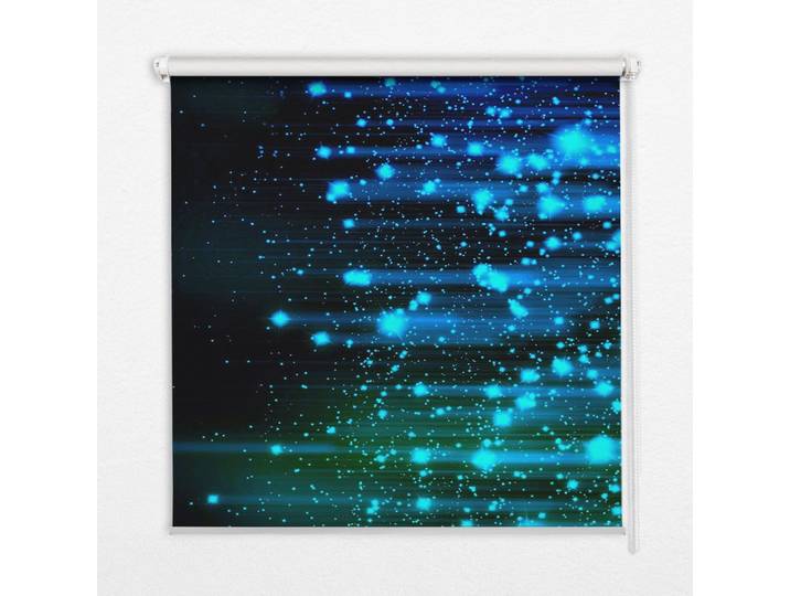 INNENROLLO - Fensterrollo - Rollo - 60x40 cm - Blauer Hagel