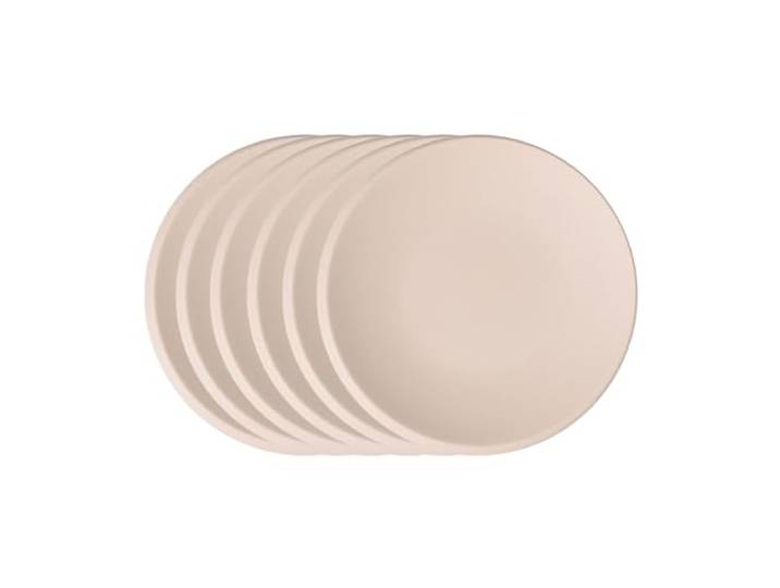 Villeroy & Boch NewMoon Beige Brotteller 6er Set, Beiger Teller mit Halbmond-Tellerrand, Premium-Porzellan