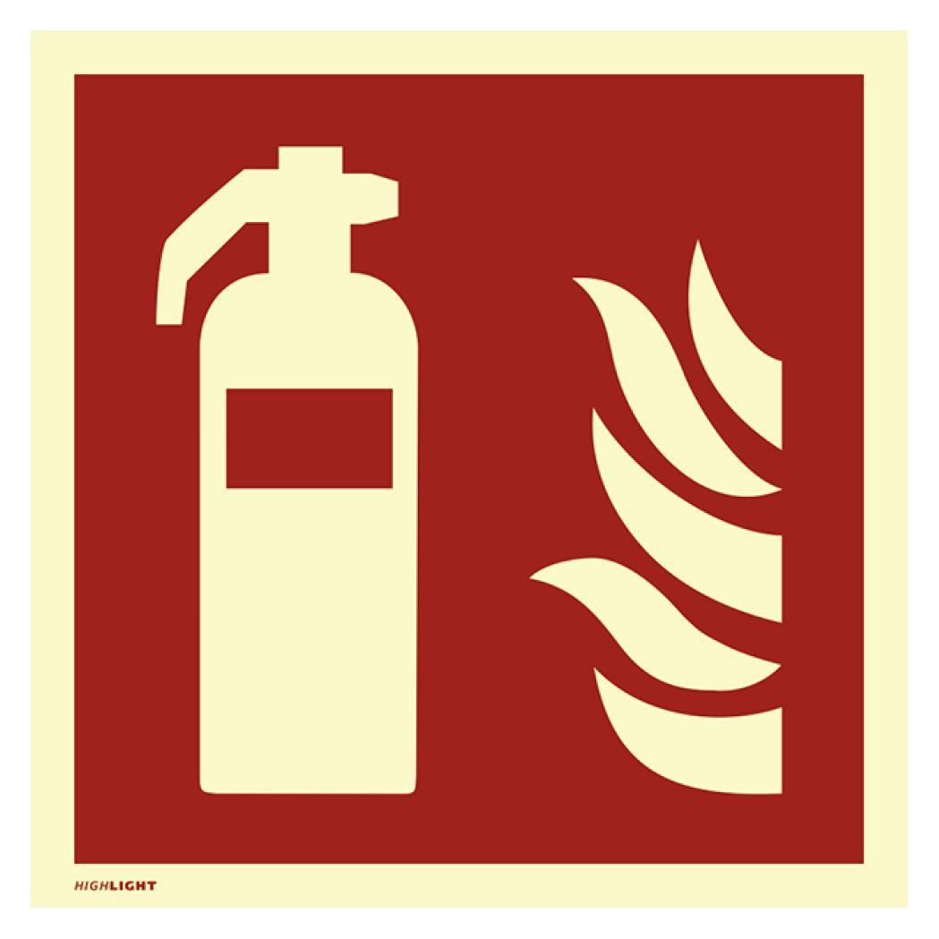 Moravia Brandschutzzeichen Feuerlöscher Folie, 100x100 mm (640.57.116)