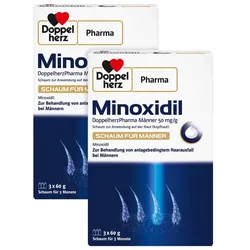 Doppelpack Minoxidil Doppelherz Männer 2X3X60 g