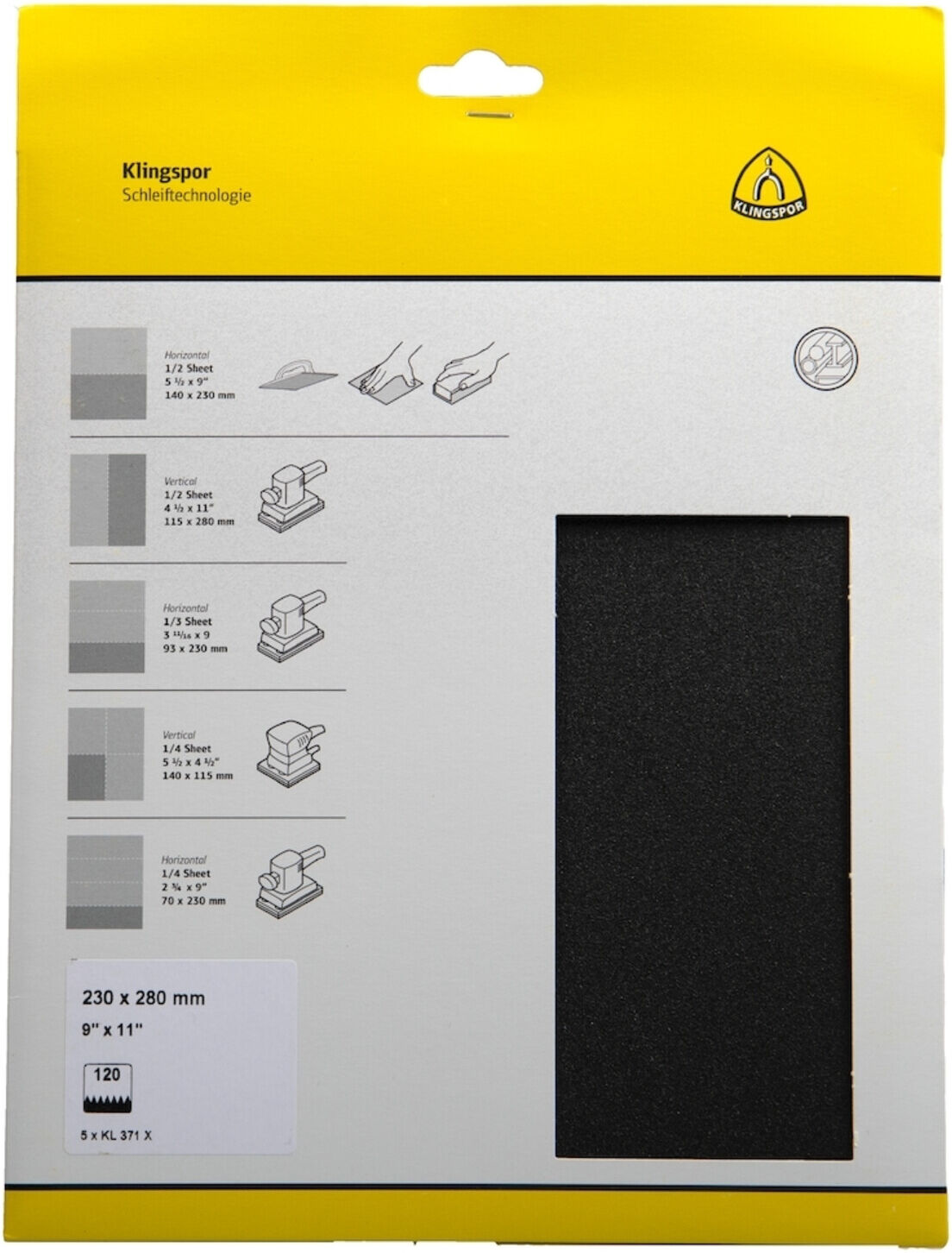 Klingspor SB-Schleifgewebe KL371 230x280mm K240 (241786)