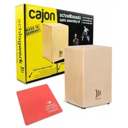 Schlagwerk CBA20S Cajon Bausatz mit Sitzpad Rot (Cajon), Perkussion, Braun