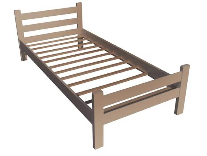 Casa Vital Holzbett MEDININA, Massivholz Buche, inklusive Lattenrost, Stabile Beine, Klassischer Stil, Schlafzimmermöbel, Maximale Belastung 120-200 kg (Buchenholz, 126x210x79 cm (120x200))