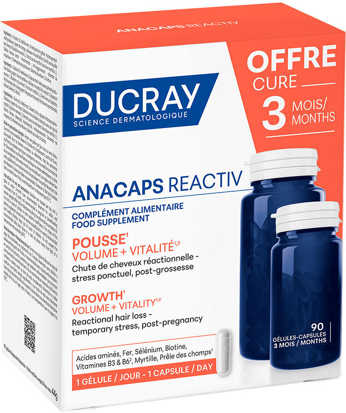Ducray Anacaps Reactiv cápsulas para el crecimiento 90 u