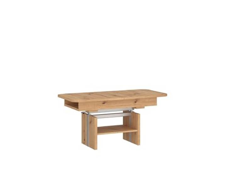 möbelando Couchtisch >Cortado< ausziehbar bis 150cm, höhenverstellbar bis 72cm, in Artisan Eiche Dekor - 110/150x56/72x65cm (BxHxT)
