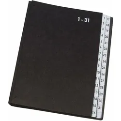 Pultordner 1-31 schwarz