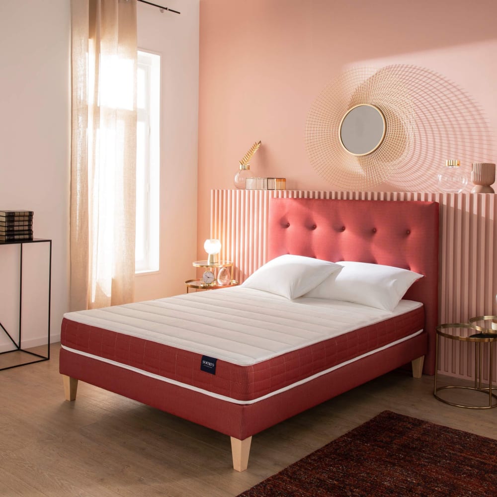 Someo Matelas couchage latex 140x190 Blanc 190x17x140cm