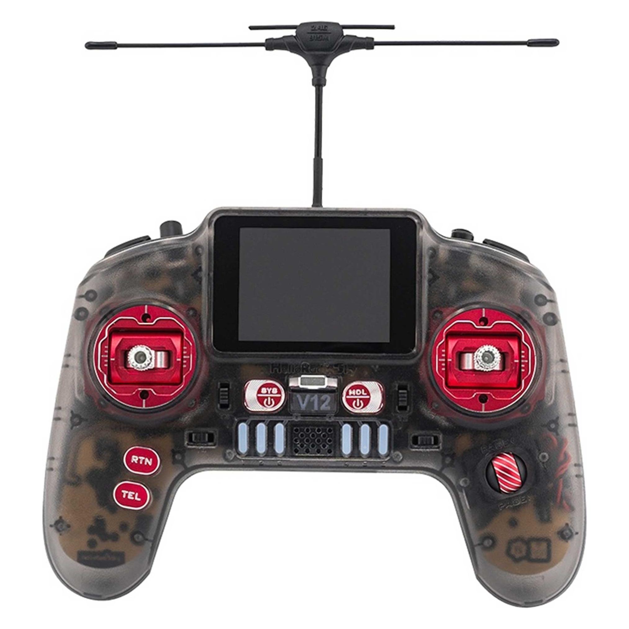 HelloRadio V12 MAX 2,4GHz - ELRS LBT Fernsteuerung Mode 2 braun, rot (HR1108)