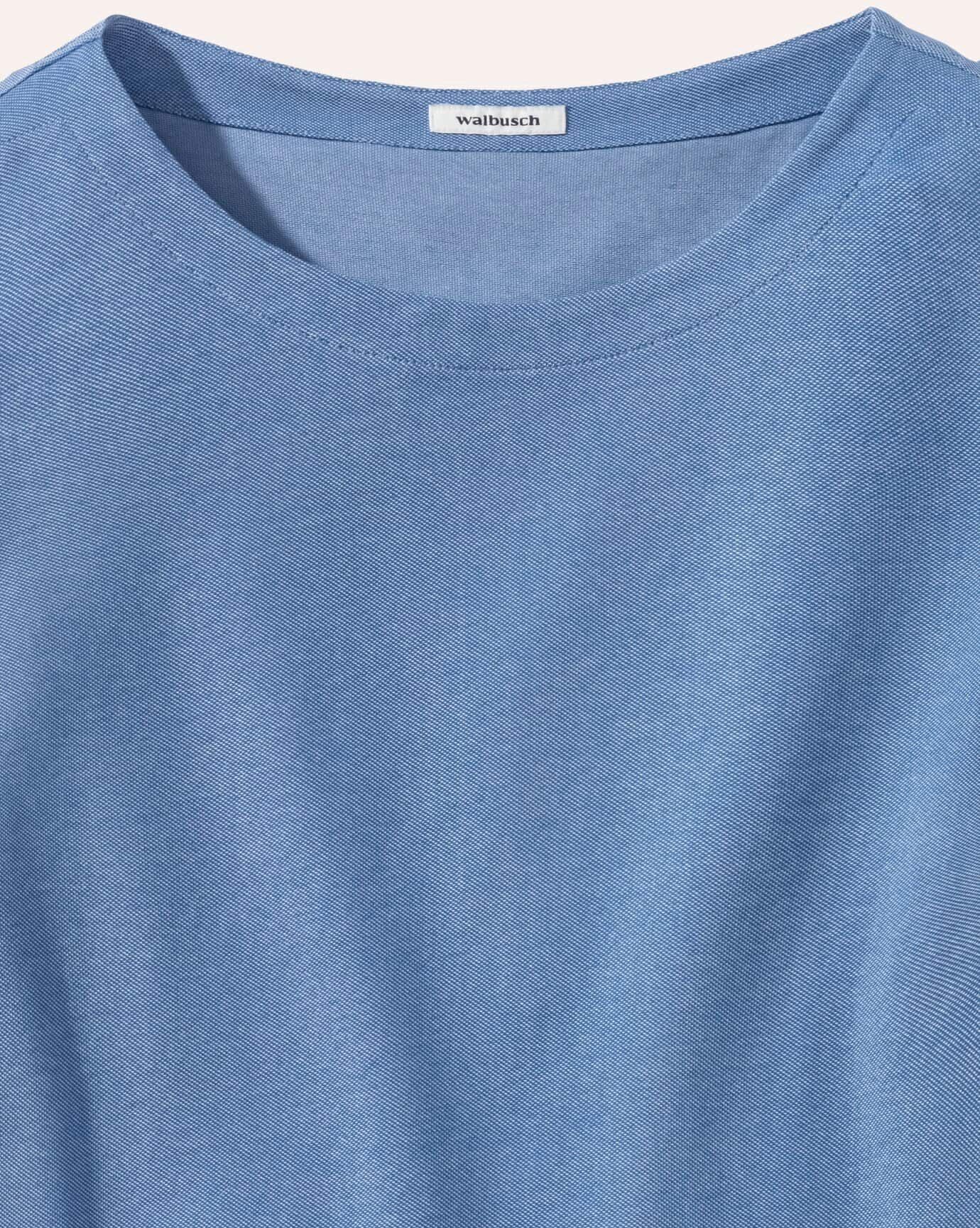 Walbusch Extraglatt Shirt, normale Größen, Farbe Blau, 46, bügelfrei atmungsaktiv Damen