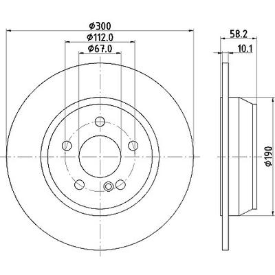 Hella Bremsscheibe [Hersteller-Nr. 8DD355126-851] für Mercedes-Benz