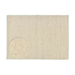 THEKO Handwebteppich  Alpen , beige , Wolle , Maße (cm): B: 140 H: 1,2