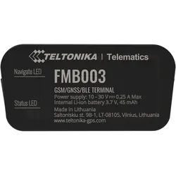 Teltonika FMB003 Ultra-Small OEM OBDII PnP Tracker mit GNSS, GSM, BLE 4.0, CAN Bus Data Fleet Management, Router, Schwarz