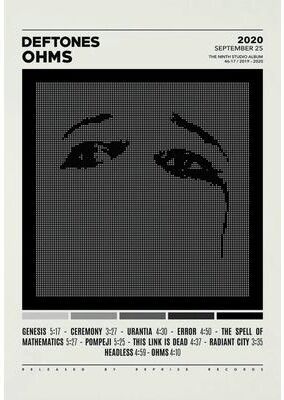 Inspire Select Deftones Album Cover Canvas Wall Art Alternative Rock Music Poster Decor 2 15.7 X 23.6 In no Frame