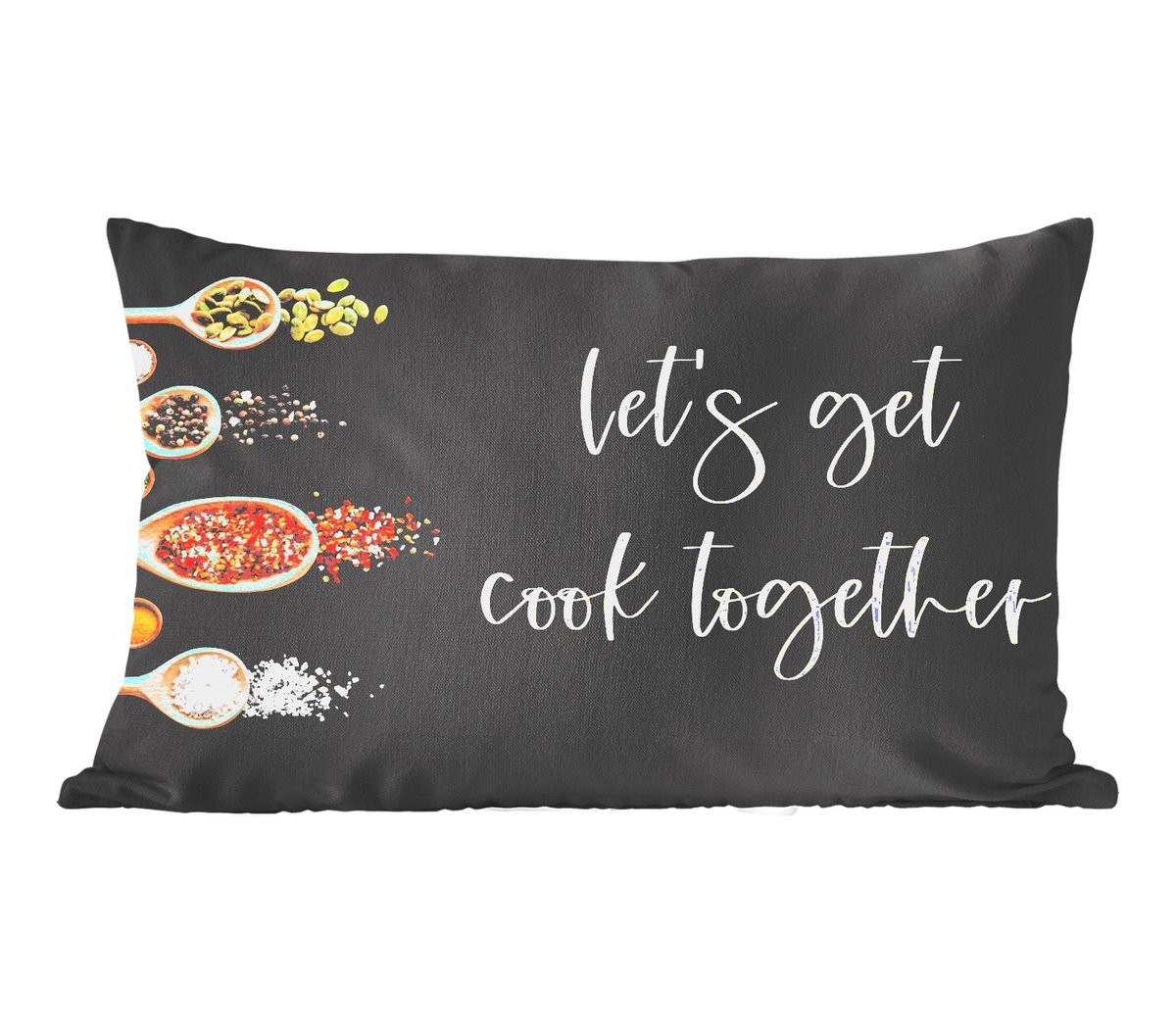 PillowMonkey Sierkussen Let's get cook together B/D: 60 x 40 cm
