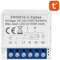 Avatto ZWSM16-W2, Smart Switch, 2-Kanal Schaltaktor, Zigbee