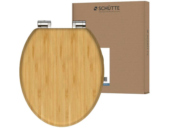 WC-Sitz SCHÜTTE NATURAL BAMBOO , braun (holzfarben), B:370cm H:3cm L:425cm, Holzwerkstoff, WC-Sitze, WC-Sitz, aus Bambus Vollholz