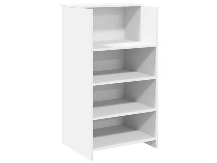 Bonne qualité - Bureau de réception blanc 55x50x103 5cm - Table d'étude - Bois d'ingénierie - poste de travail meuble informatique