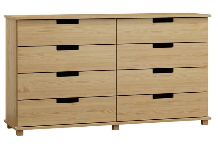 Kommode Kiefer massiv Vollholz natur 001 - Abmessung 100 x 180 x 42 cm (H x B x T)