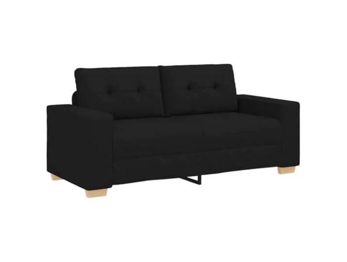 vidaXL Zweisitzer-Sofa Schwarz 180x77x82 cm Stoff