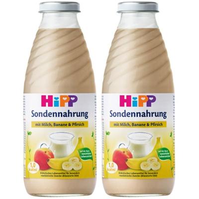 Hipp Sondennahrung Milch Banane & Pfirsich KS.Fl. 2x 2x12x500 ml Flaschen