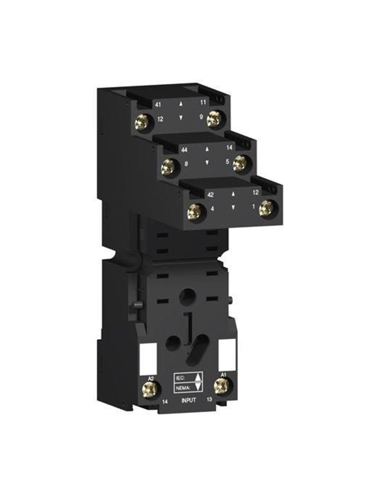 Schneider Electric Socket with 4 c/o for rxm2/4 with separate screw terminals