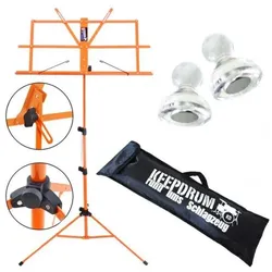 keepdrum MUS2OR Notenständer Orange mit 2 Magnete, Notenständer, Orange