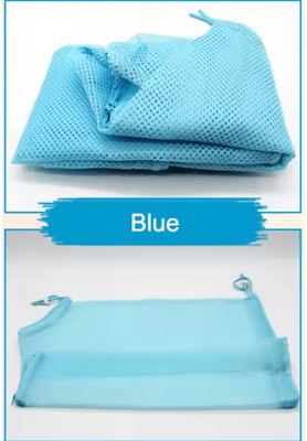 Inspire Curations CalmPaws Mesh Cat Grooming & Bath Restraint Bag blue