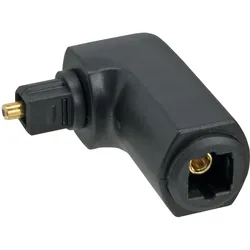 INLINE OPTO Audio Adapter, Toslink Buchse / Stecker, 90° gewinkelt