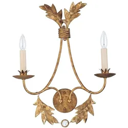 Elstead Lighting, Gartenbeleuchtung, Sweet Olive Wandleuchte E14 2-fach Vergoldetes Gold (E14, IP20, IP55)
