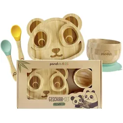 Pandoo, Kindergeschirr + Kinderbesteck, Kindergeschirr Set 4tlg