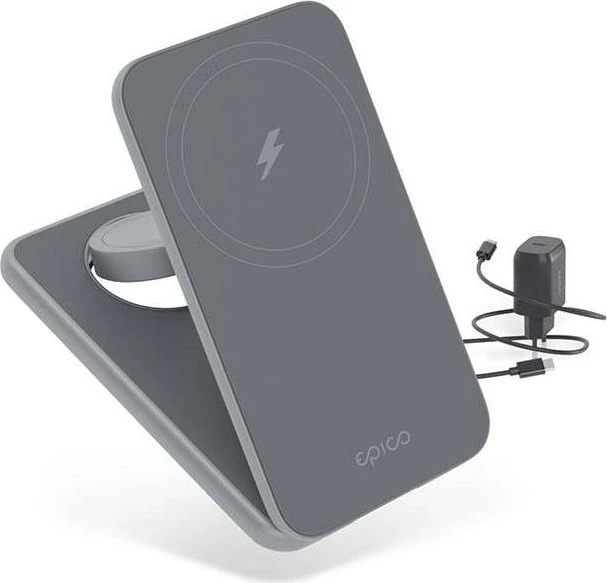 Epico Mag+ faltbares kabelloses Ladegerät mit MagSafe-Unterstützung - space grey