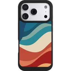 Nivocase Handyhülle für Apple iPhone 18 Pro Hülle NIVOpure Case Schwarz Farbe Farbverlauf Welle (Apple iPhone 18 Pro), Smartphone Hülle, Schwarz