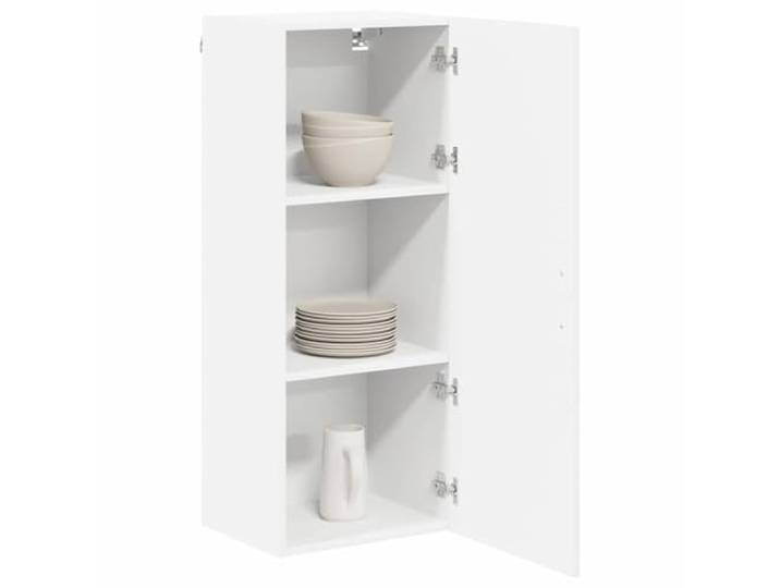 KTHLBRH Küchenschrank mehrschichtig weiß glänzend 40 x 31 x 100 cm 3 Einlegeböden, 1 Tür, 60 kg Kapazität, Montage erforderlich, für Küchenutensilien